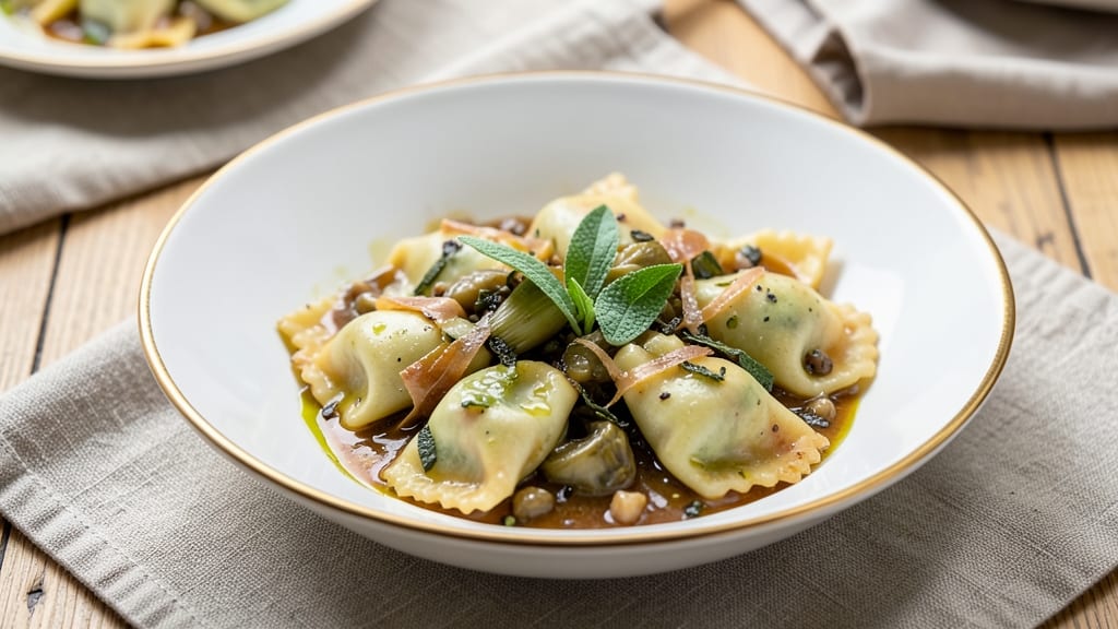 Artichoke Ravioli Sauce Recipe: Brown Butter Sage Swirl
