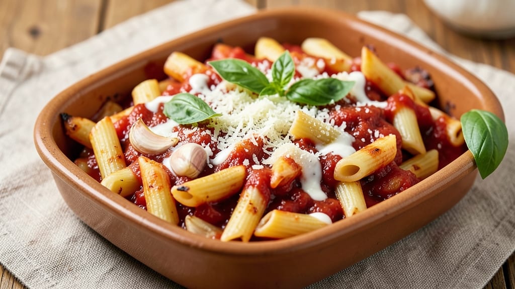 Baked Red Sauce Pasta Recipe: Tomato-Creamy Balance With Crispy Garlic Breadcrumbs