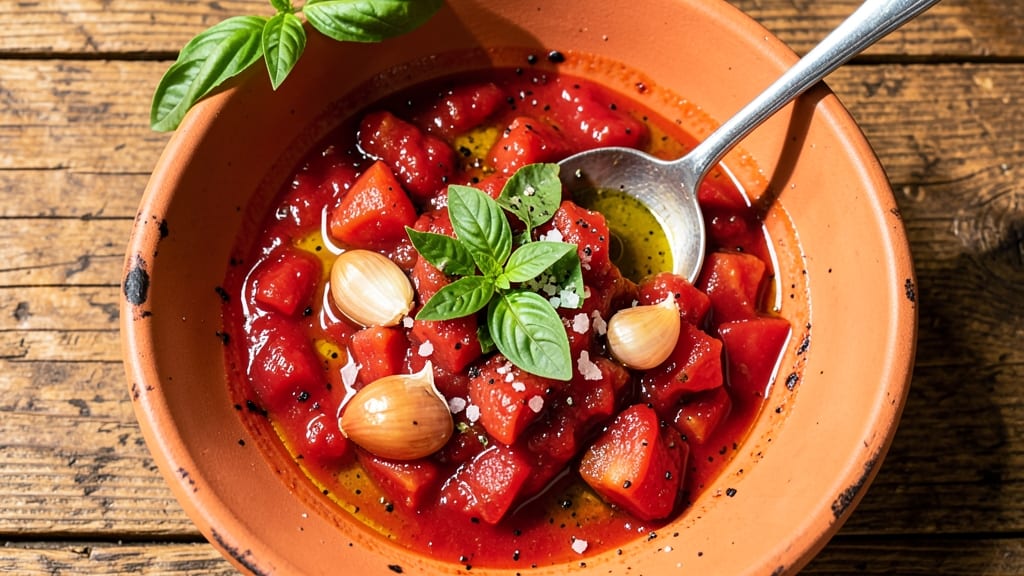 Authentic Sicilian Red Sauce Recipe: Tomato, Garlic, and Basil Simmered to Perfection
