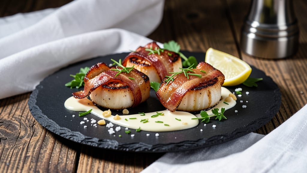 Bacon-Wrapped Scallops Sauce Recipe: Buttery Garlic Pan Sauce with Crispy Bits