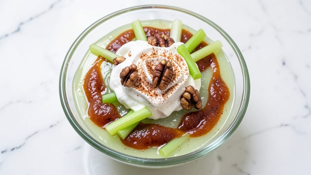 Applesauce Jello Salad Recipe: Crispy Celery Crown Over Sweet Marshmallow Swirls