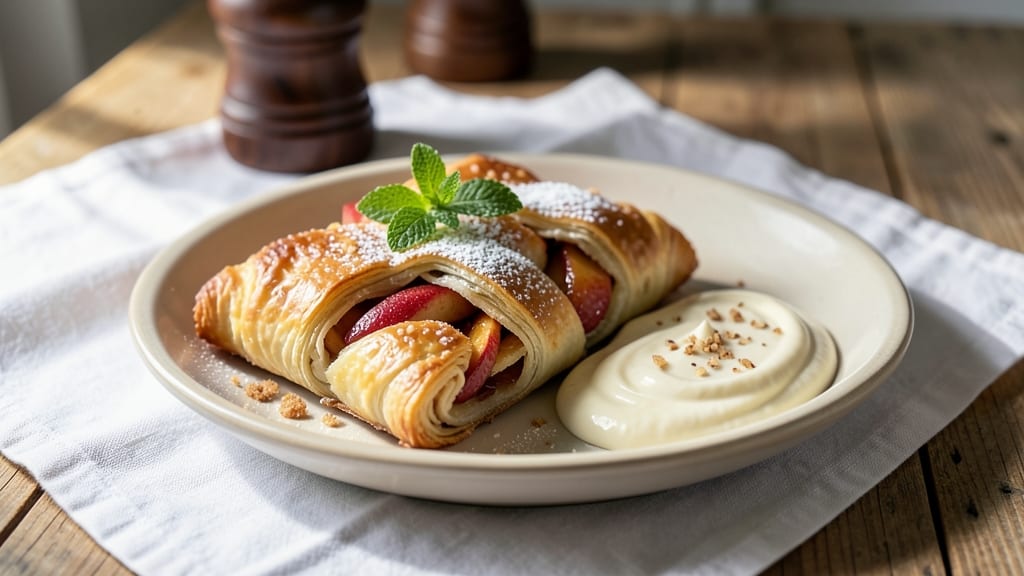 Apple Strudel With Vanilla Sauce Recipe: Flaky Layers and Velvety Drizzle in One Dish